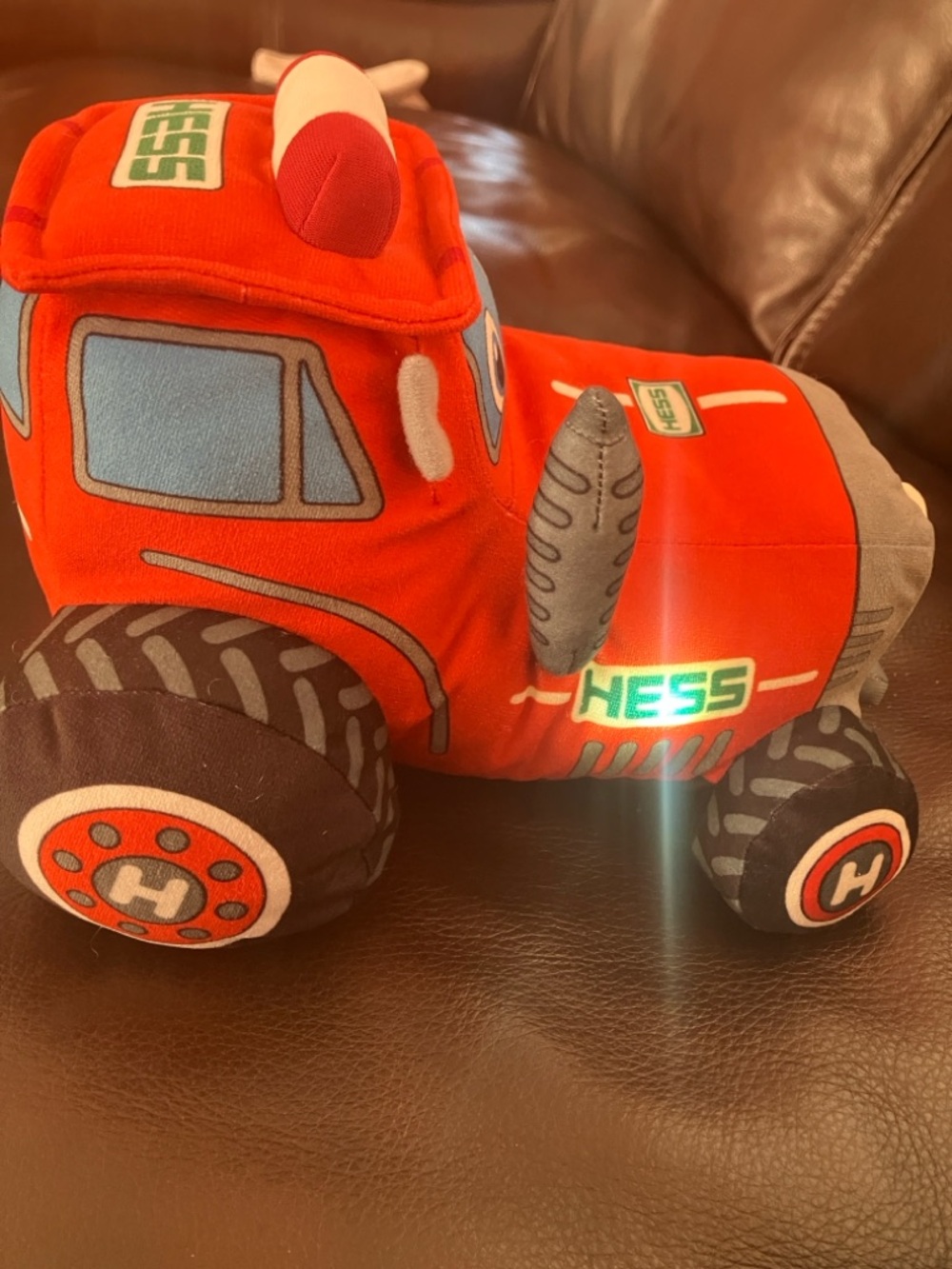HESS my first truck Red Plush Toy Truck for Kids - Soft Vehicle Plush tractor